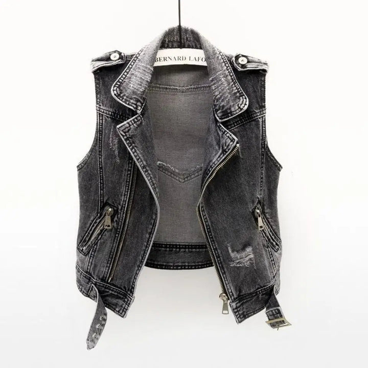 Ravelle | Asymmetrische Destroyed-Jeansweste