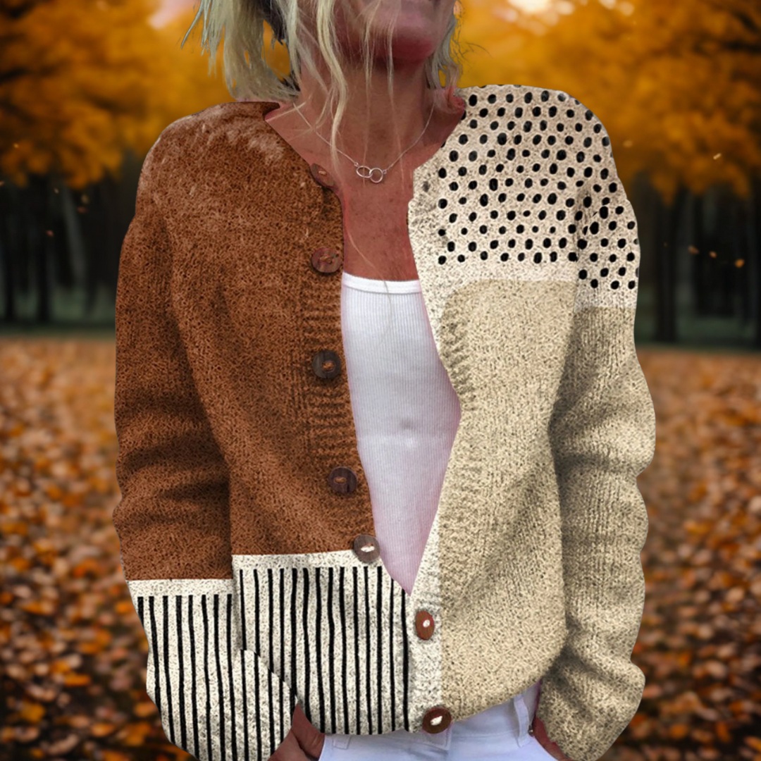 Delphine | Polka Dot Knit Cardigan