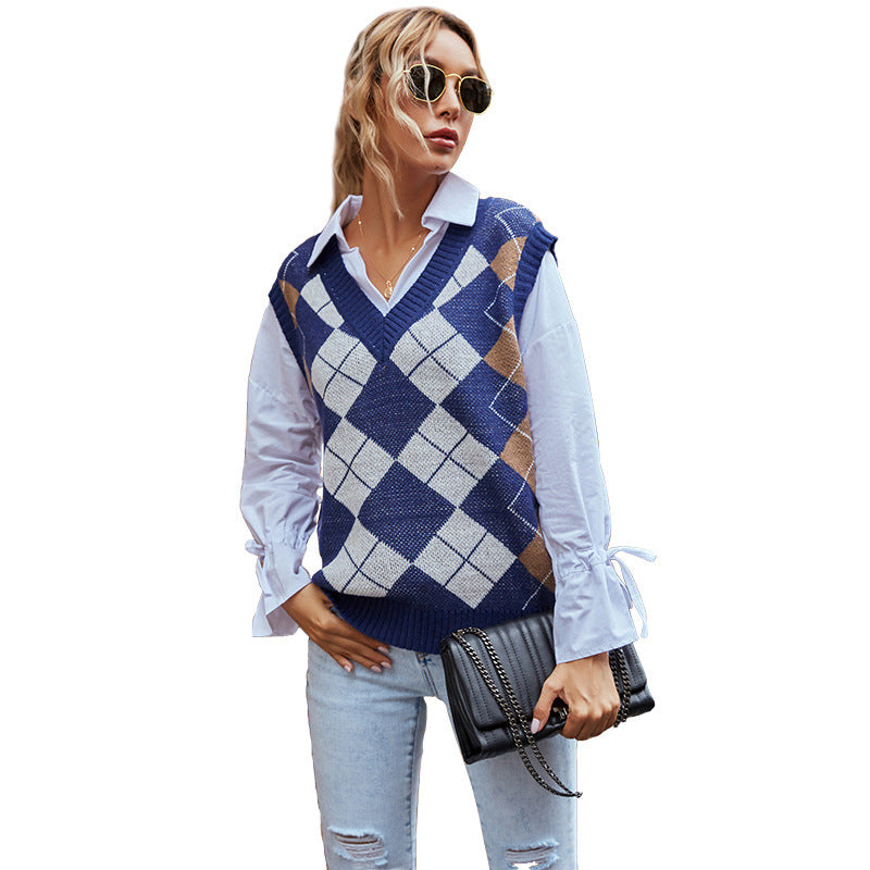 Colette | Classic Check Pattern Vest