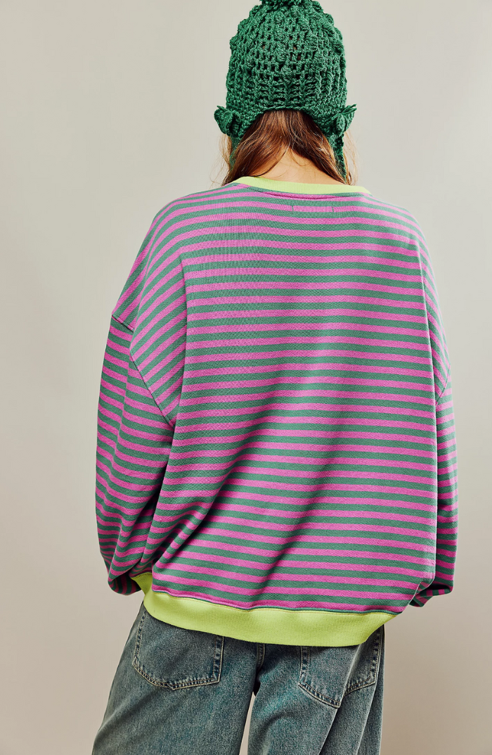 Amelia | Striped Oversized Sweater – Cozy Style for Women