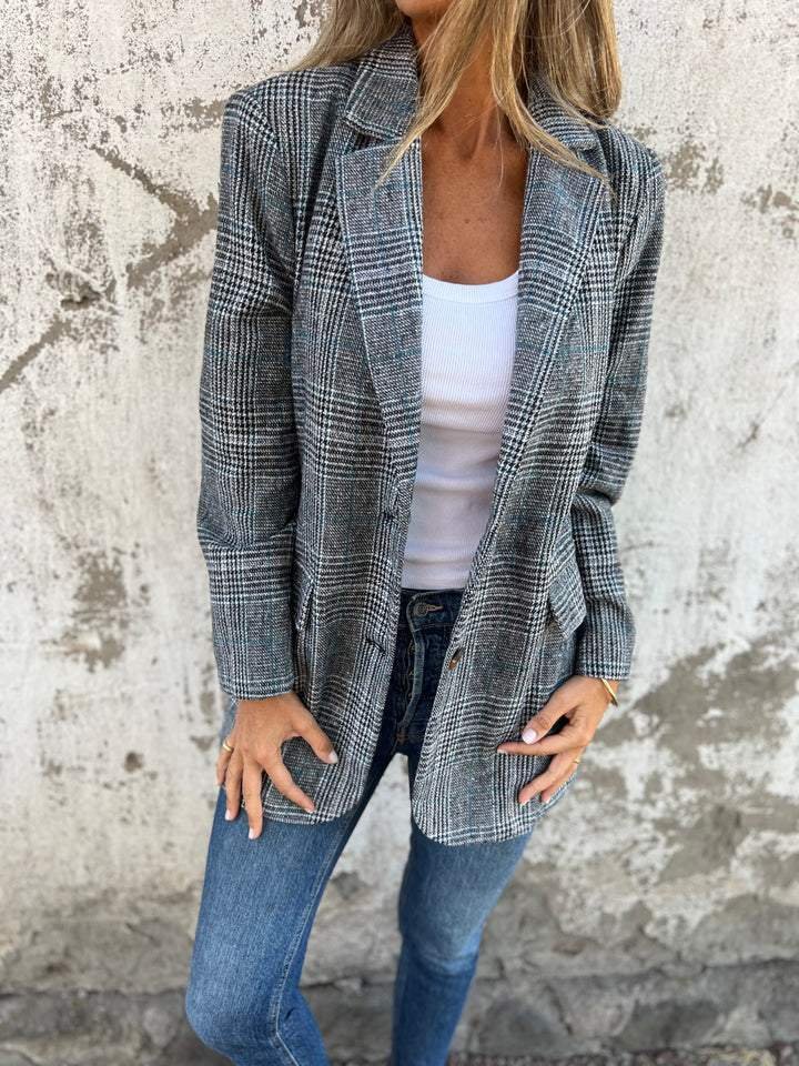 Vivian | Blazer casual classico da donna in cotone a quadri