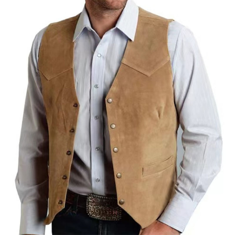 Rowan | Slim Fit Men’s Faux Suede Vest
