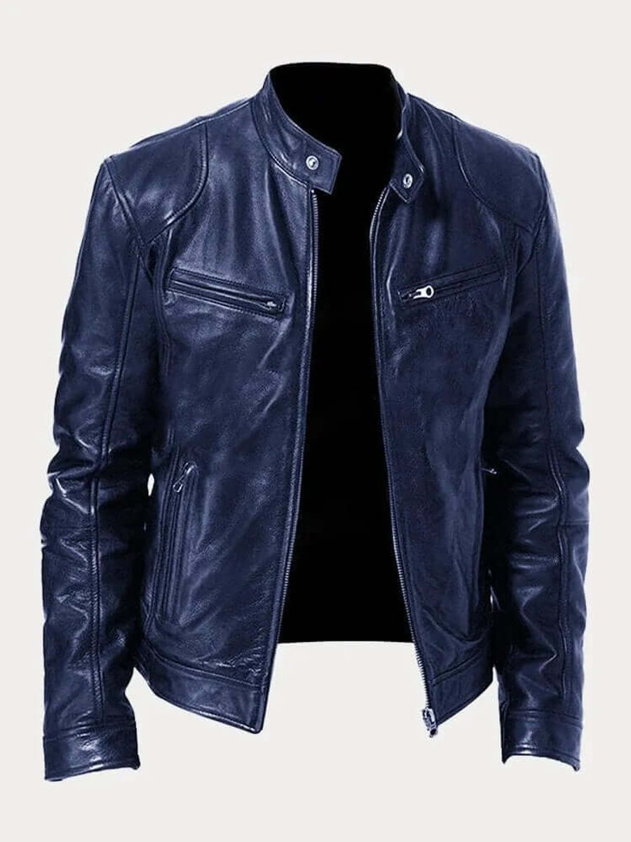 Maverick | Biker Jacket for Men with Genuine Leather Design