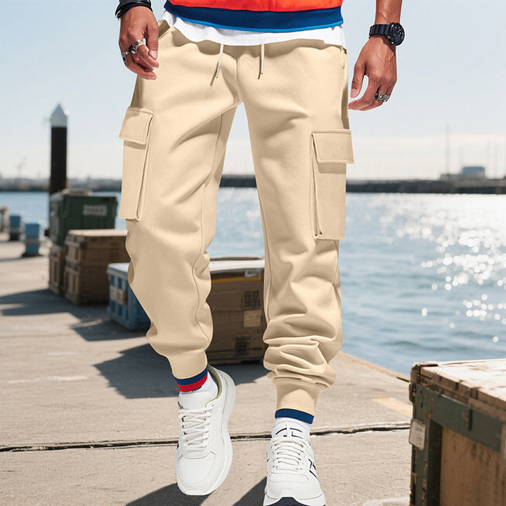 Drune | Pantaloni cargo casual con vita elasticizzata