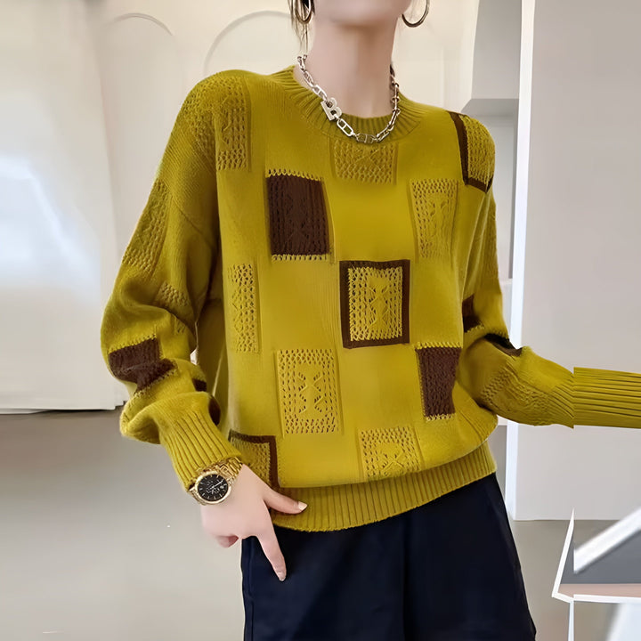 Sylvara | Eleganter Strickpullover mit Muster