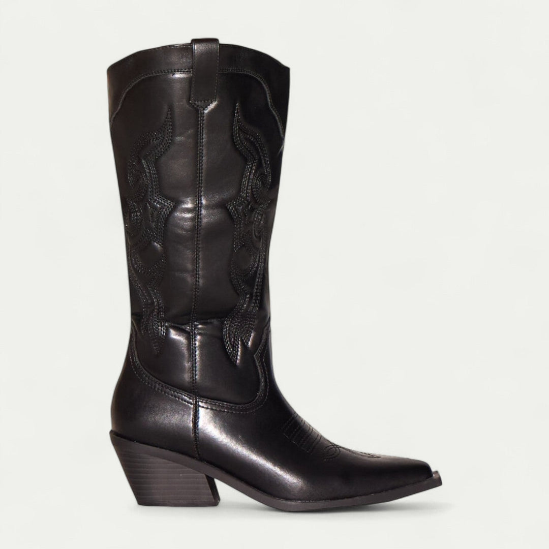 Mella | Western Calf High Cowboy Boots for Women
