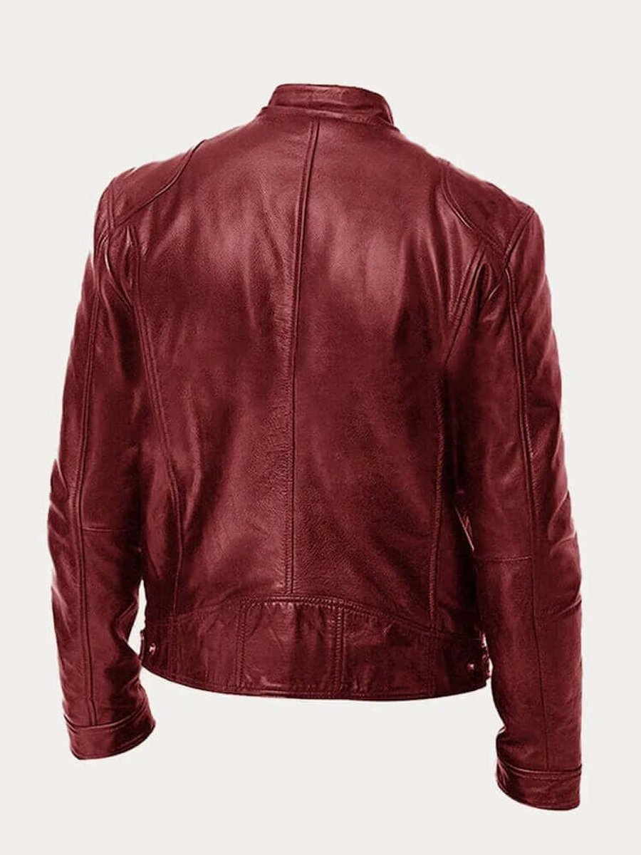 Maverick | Biker Jacket for Men with Genuine Leather Design