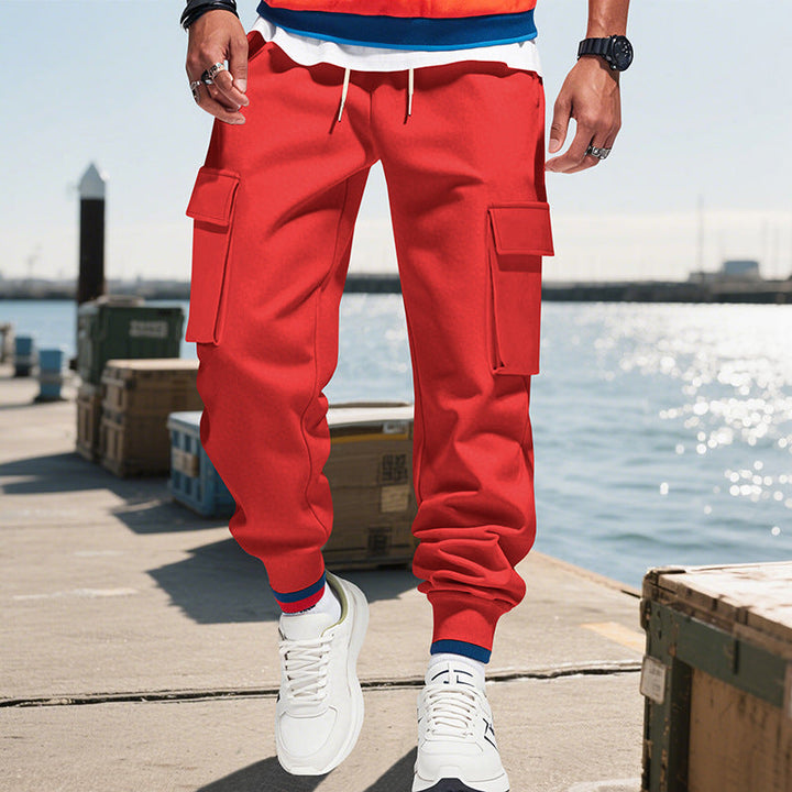 Drune | Pantaloni cargo casual con vita elasticizzata