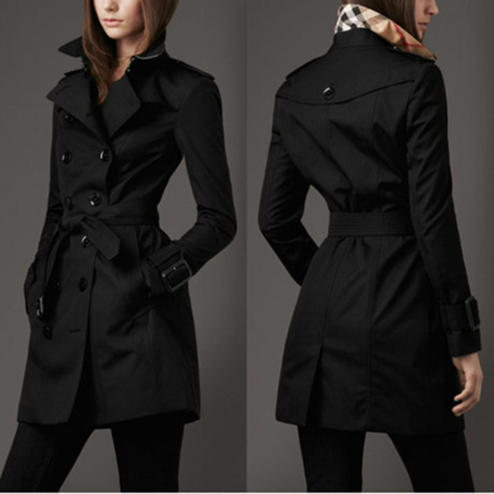 Vivian | Trench doppiopetto aderente ed elegante da donna