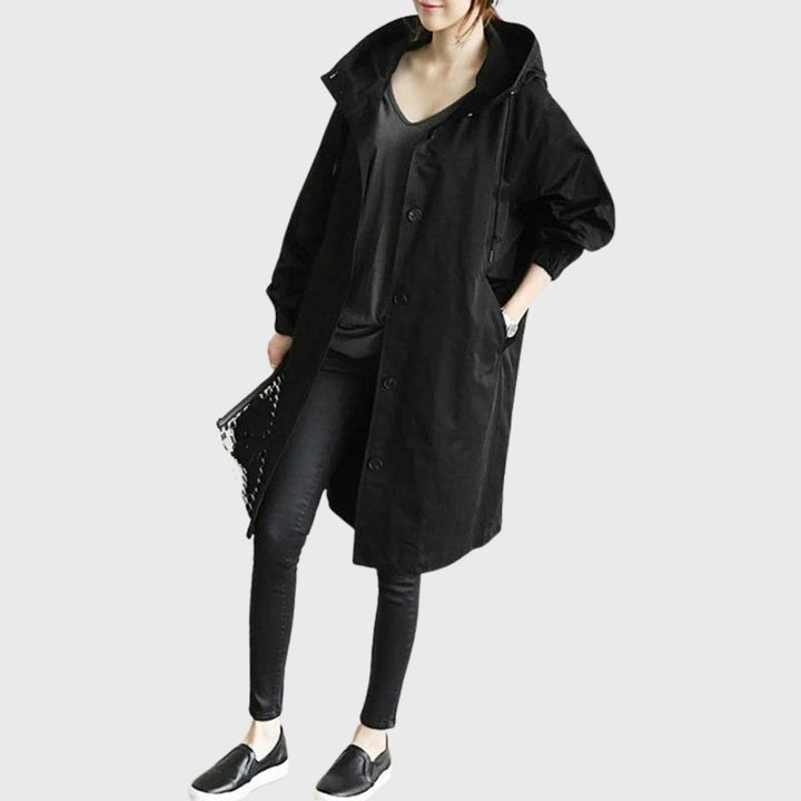 Vivienne | Trench con cappuccio elegante e idrorepellente da donna