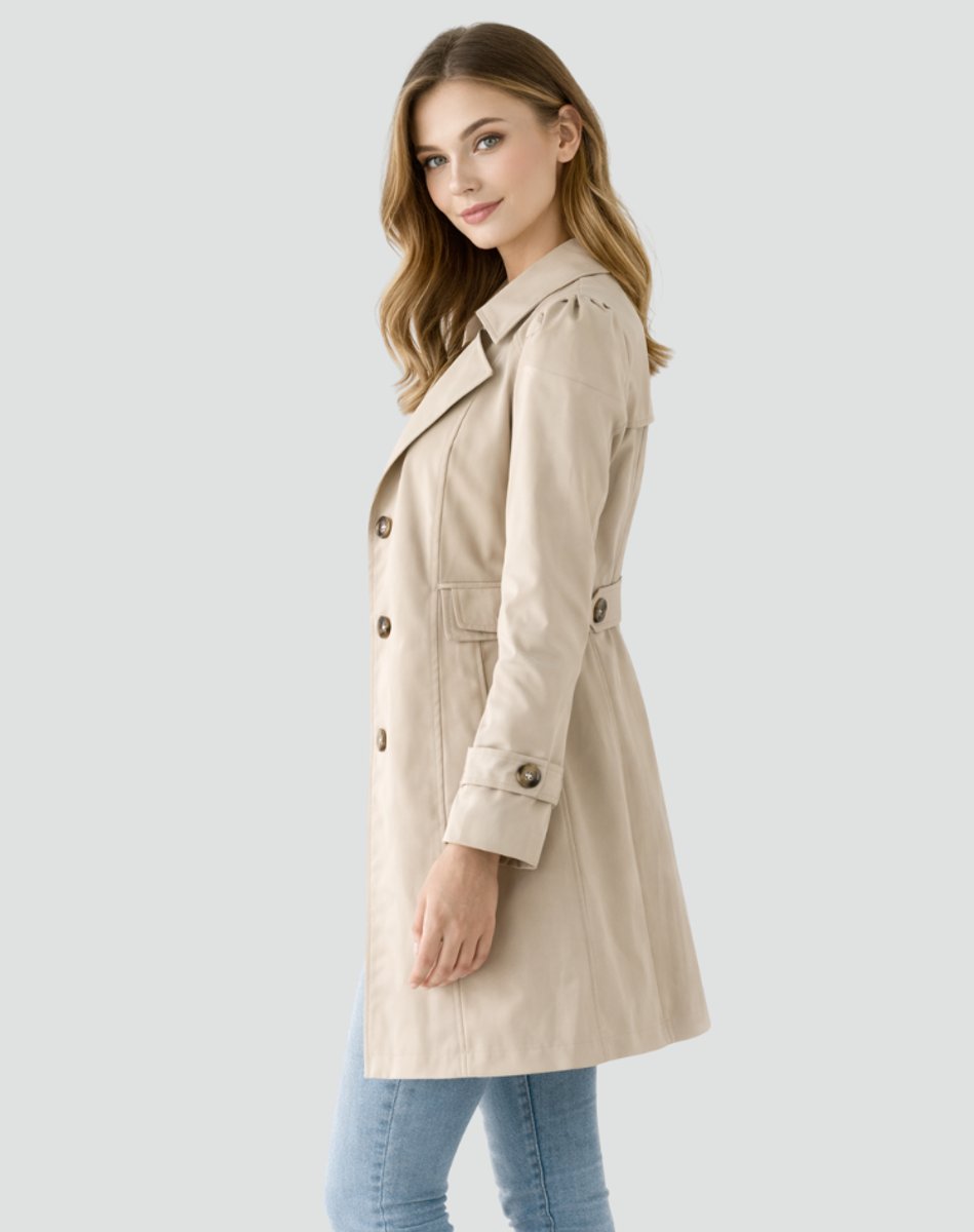 Clara | Trench sartoriale classico di media lunghezza da donna
