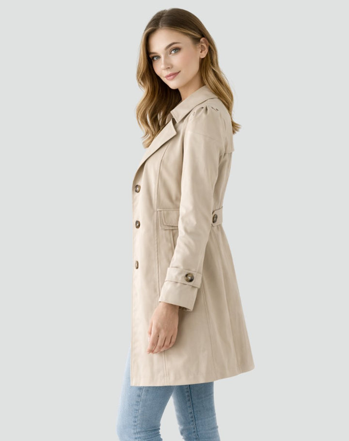 Clara | Trench sartoriale classico di media lunghezza da donna