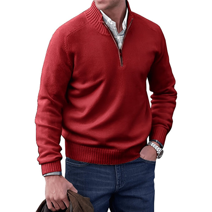 Elias | Knit Sweater – Regular Fit with Quarter-Zip for Men
