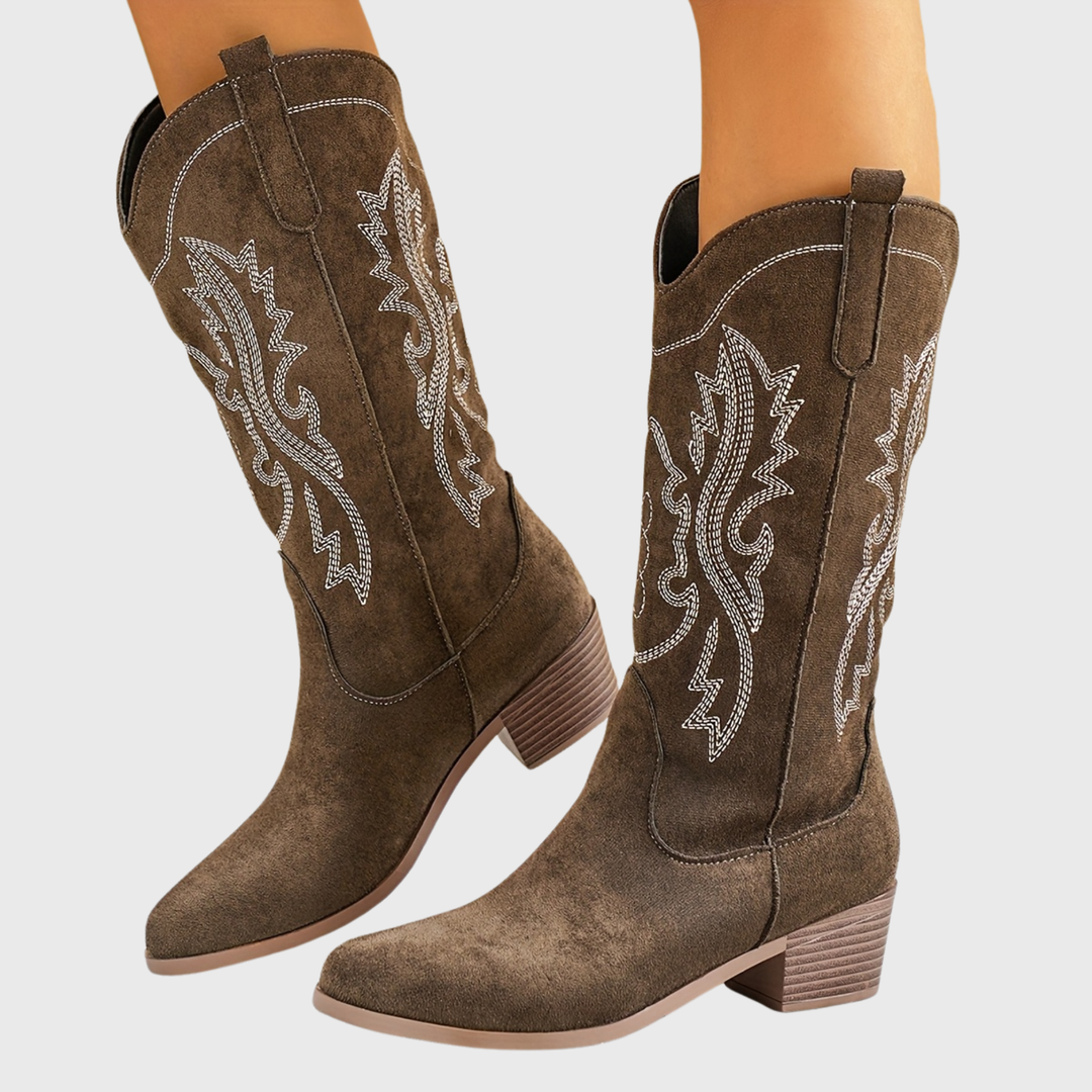 Vivienne | Cowboystiefel mit weitem Schaft bis zur Wadenmitte für Damen
