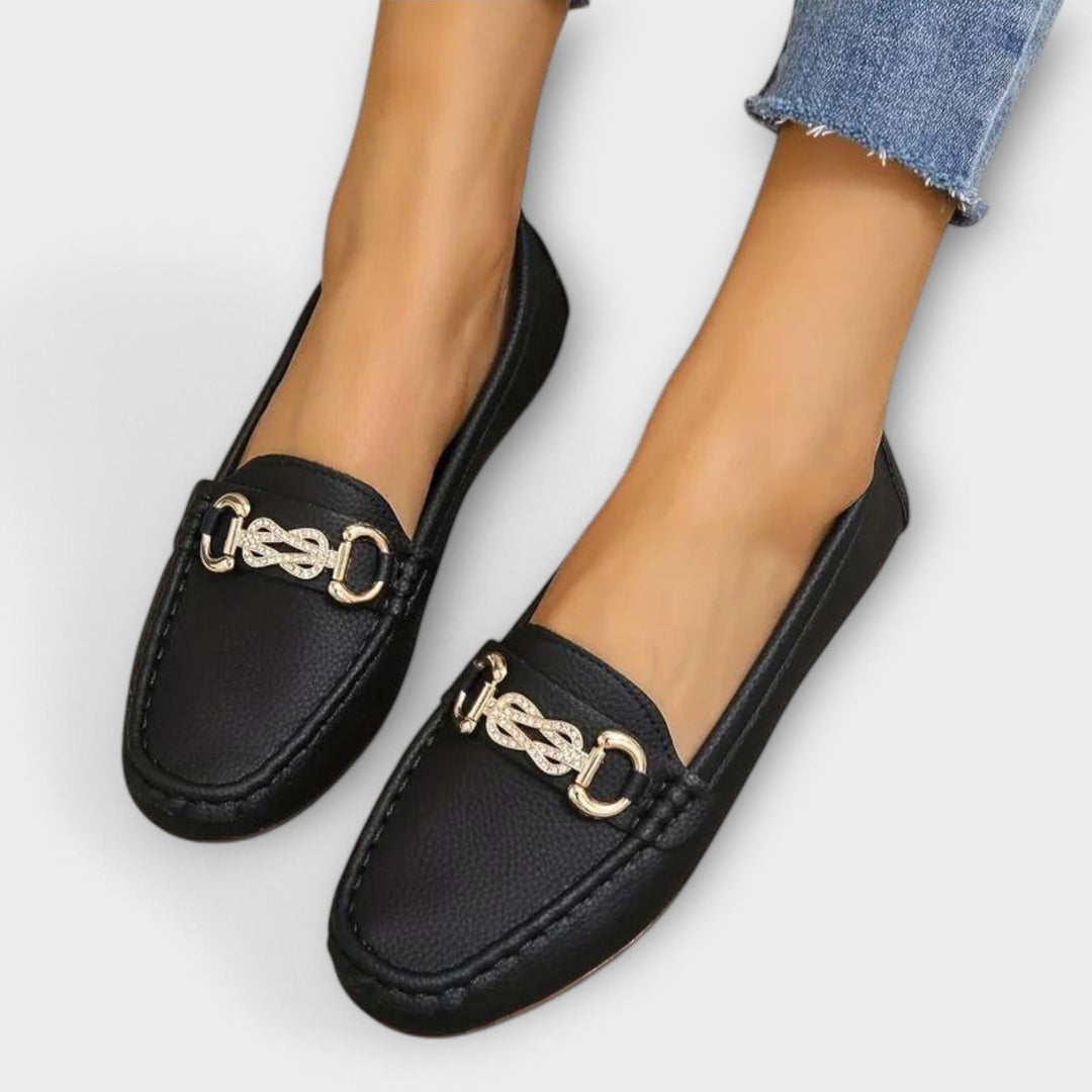 Genevieve | Zeitlose flache und leichte Damen-Loafer aus Leder