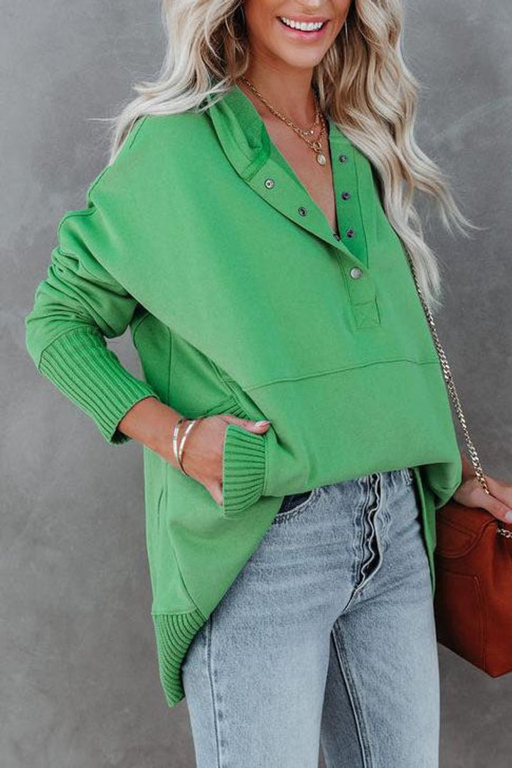 Rosielle | Relaxed Longline Hooded Drawstring Tunic Sweatshirt