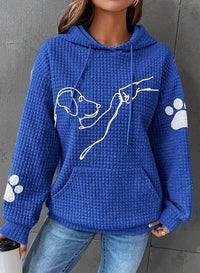 Nathalia | Quilted Dog Print Hoodie