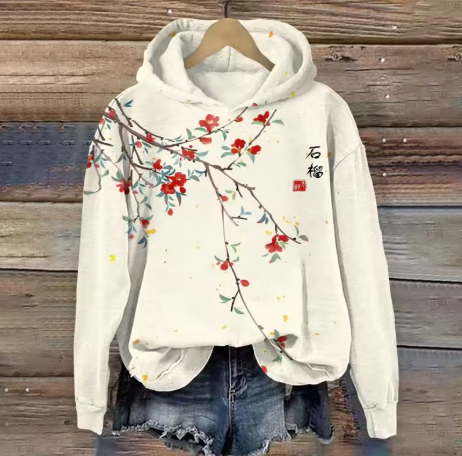 Mabel | Graphic Hoodie with Relaxed Fit for Women