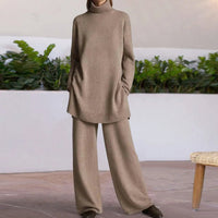 Astrid | Completo comodo in maglia con pullover dolcevita