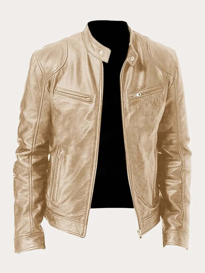 Maverick | Biker Jacket for Men with Genuine Leather Design