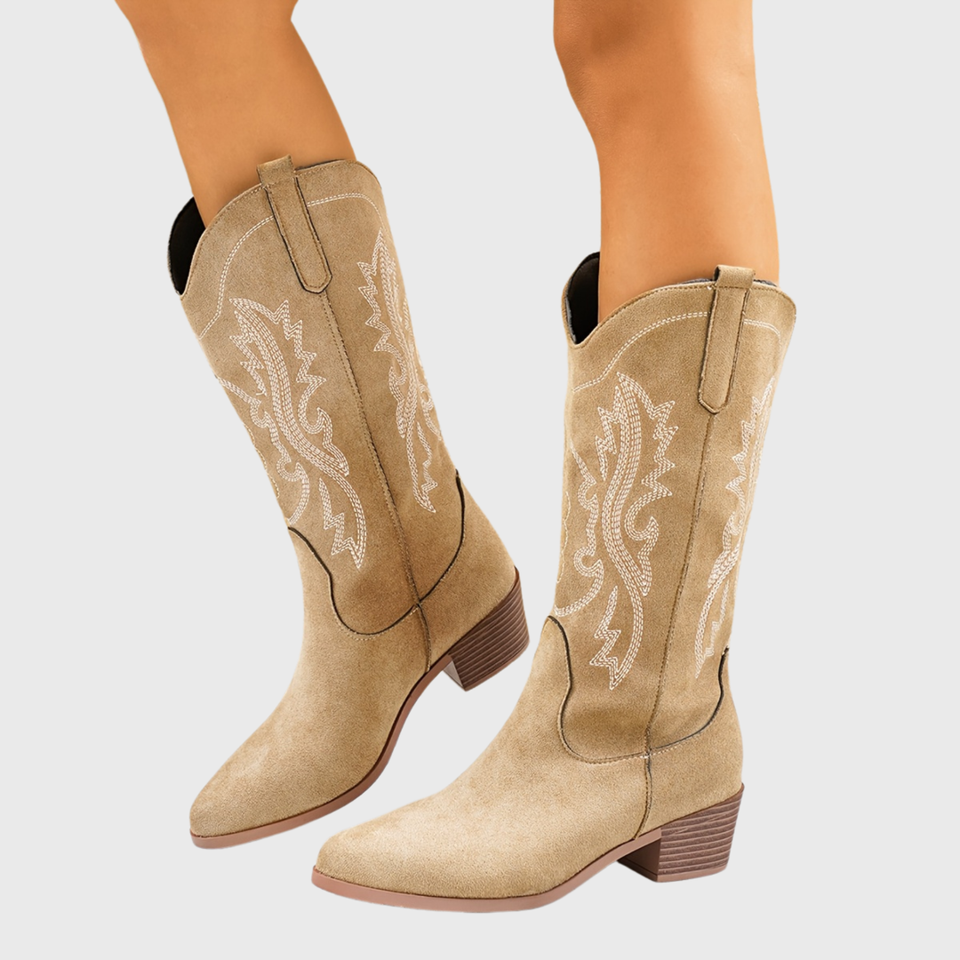 Vivienne | Cowboystiefel mit weitem Schaft bis zur Wadenmitte für Damen