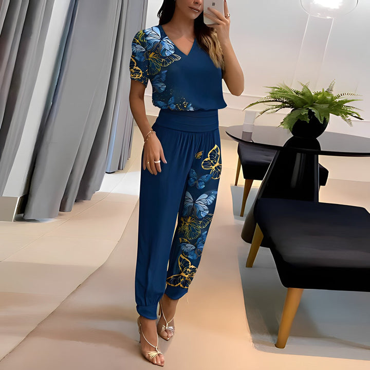 Seraphina | Completo con camicetta plissettata elegante e pantaloni