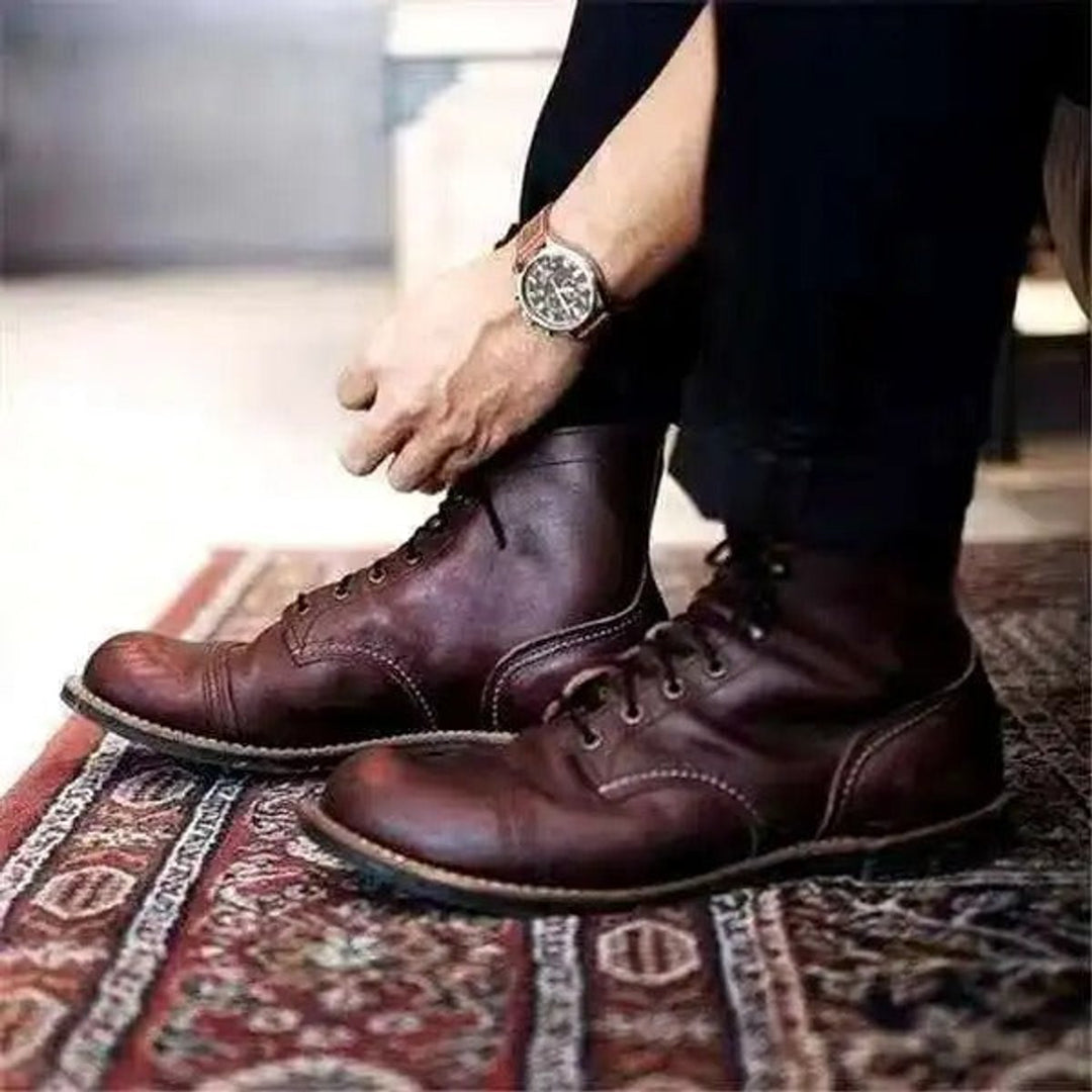 Cadenza | Stivaletti da uomo robusti in pelle, con punta rinforzata