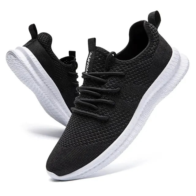 Revelin | Men's Elegant Ergonomic Black Orthopedic Sneakers