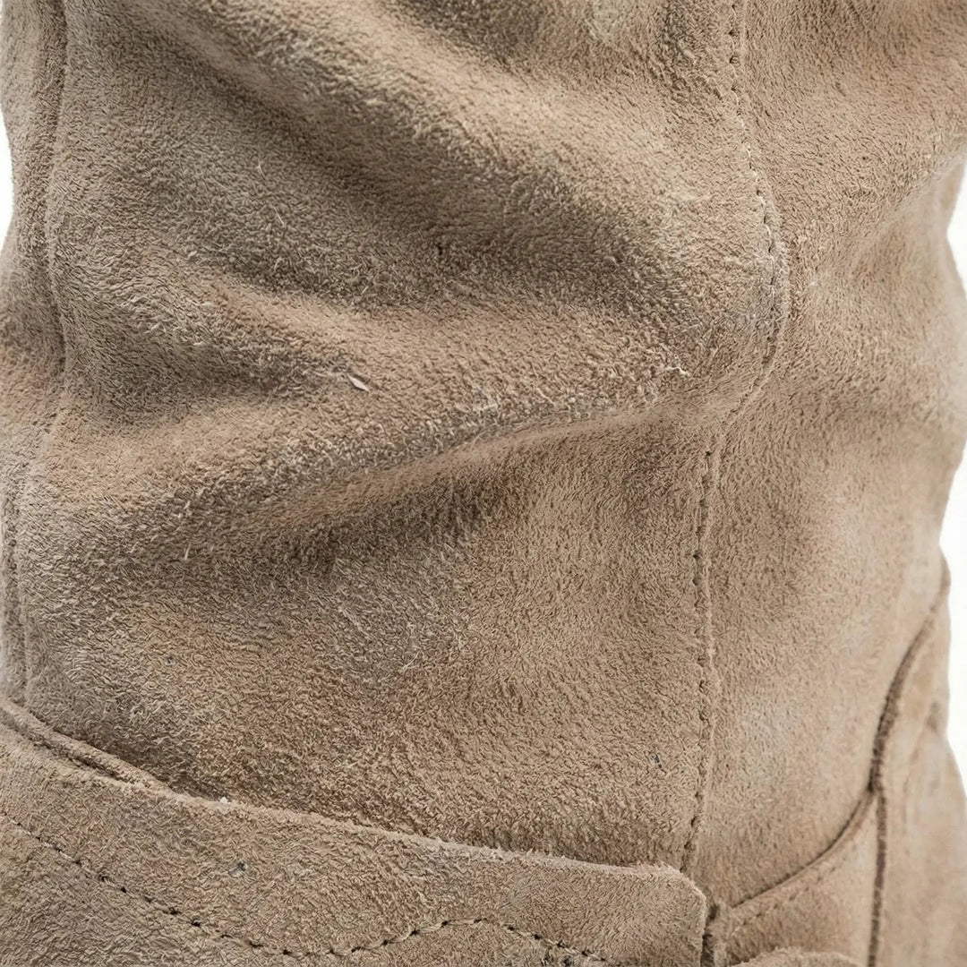 Vespera | Lässige Slouchy-Stiefel für Damen mit knöchelhohem Schaft und Blockabsatz