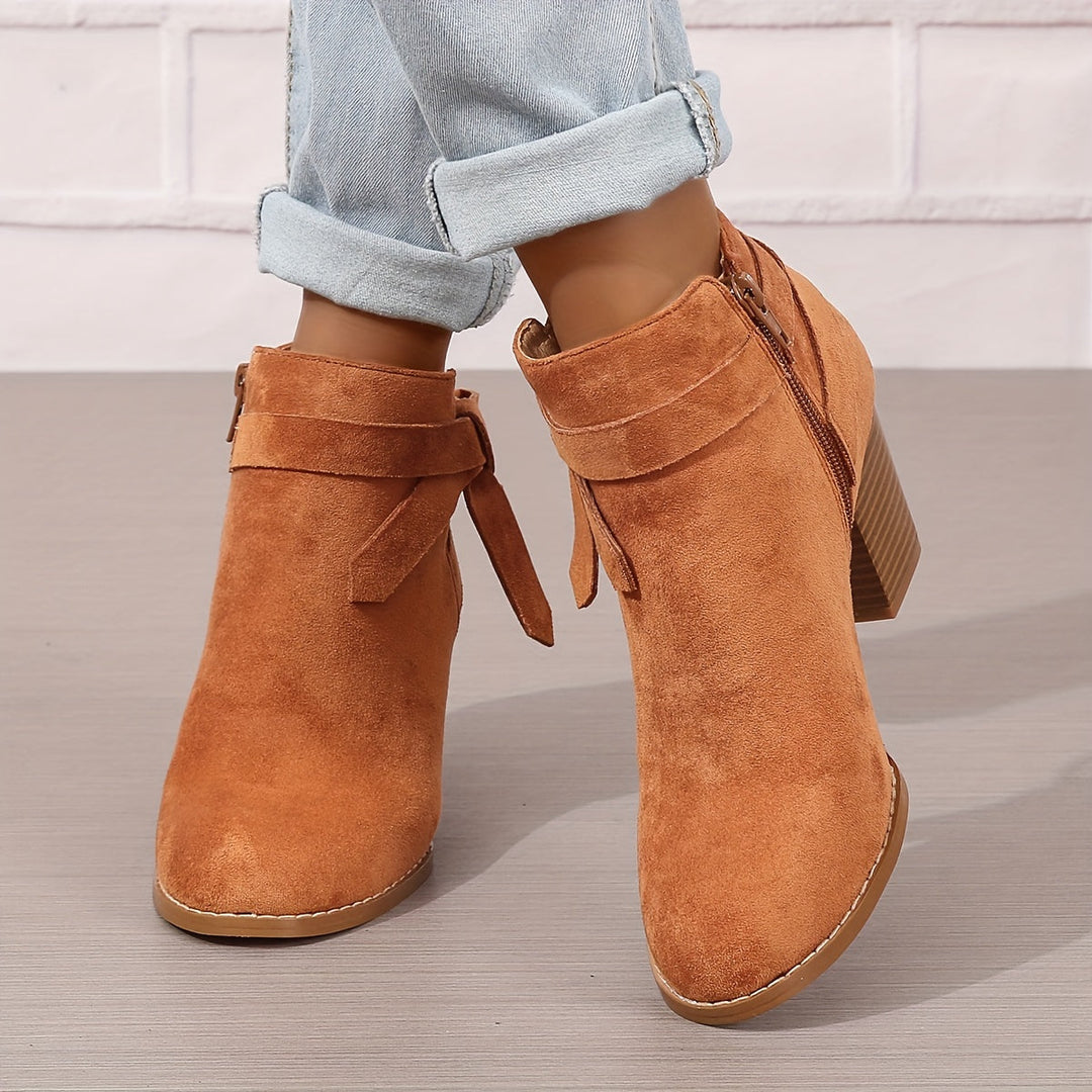 Velmira | Elegante Stiefeletten mit Blockabsatz für Damen