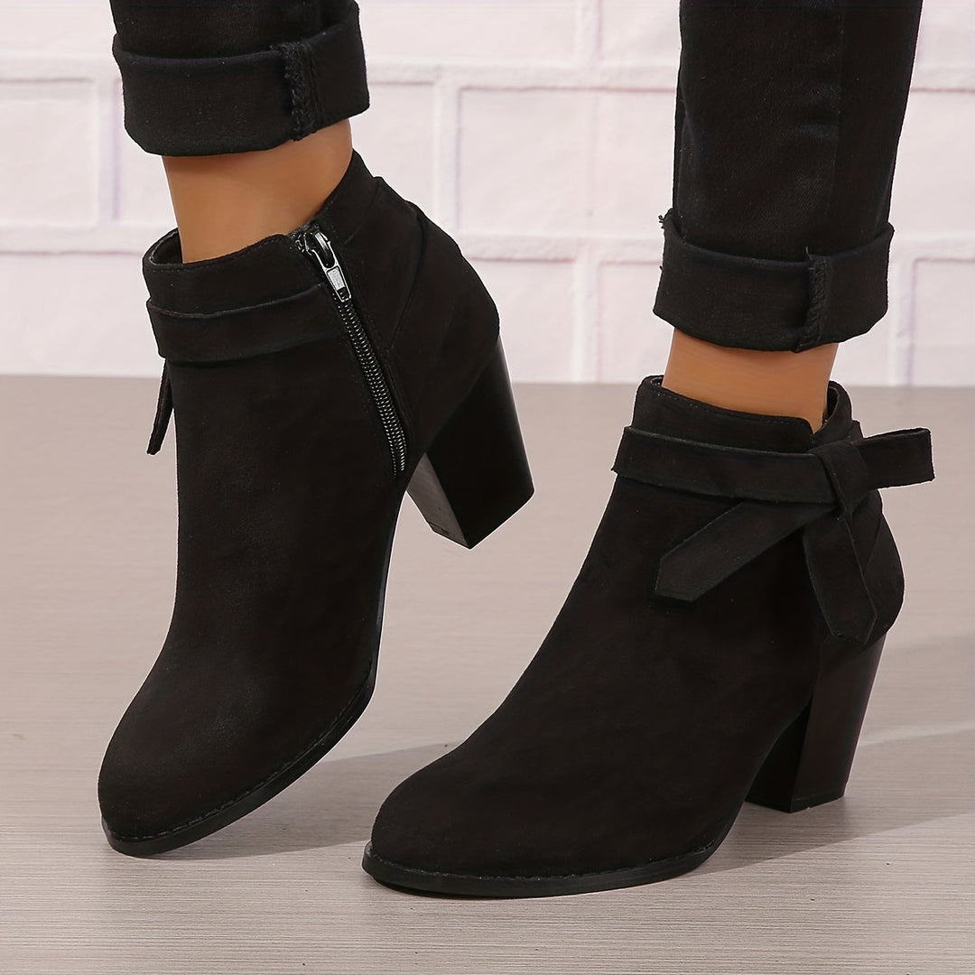 Velmira | Elegante Stiefeletten mit Blockabsatz für Damen