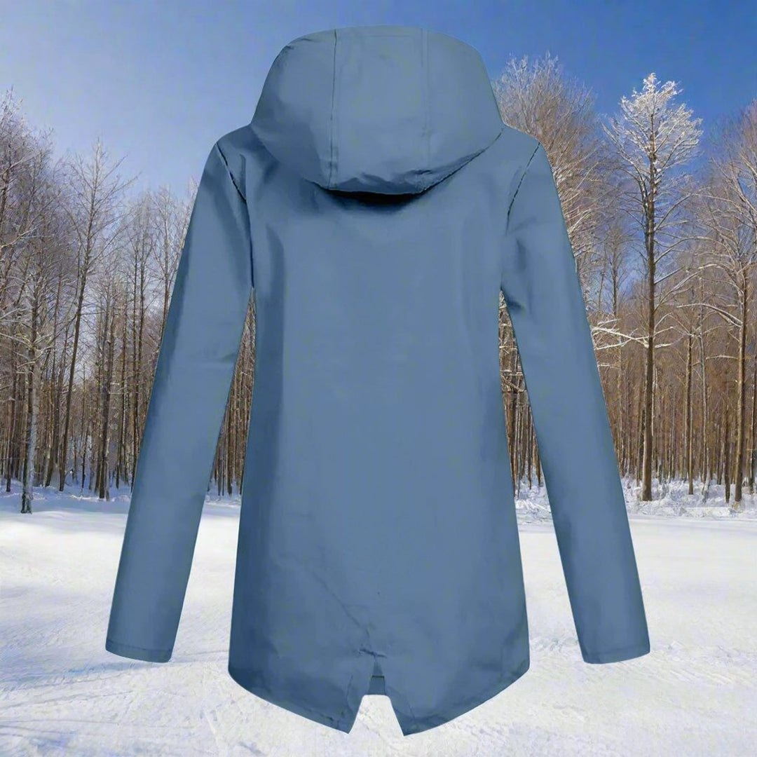 Iris | Elegante wasserdichte Regenjacke mit Kapuze für Damen