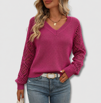 Valeria | Elegante maglione da donna con scollo a V