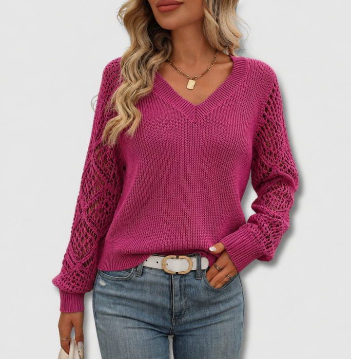 Valeria | Elegante maglione da donna con scollo a V