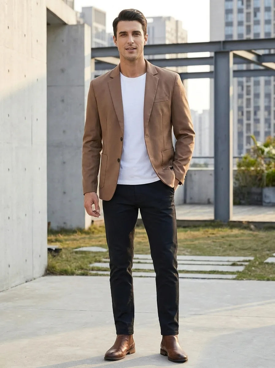 Kingston | Zeitloser taillierter Blazer mit fallendem Revers für Herren