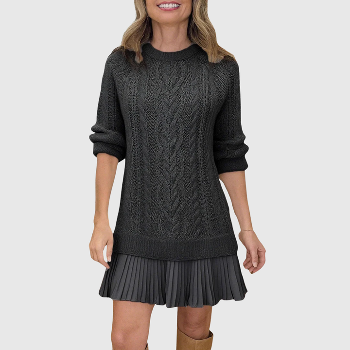 Celeste | Cable Knit Sweater Dress