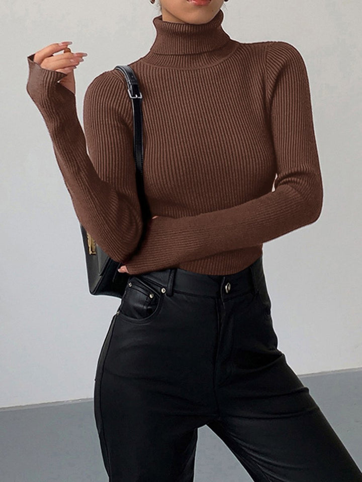 Marie | Ribbed Turtleneck Sweater for Women