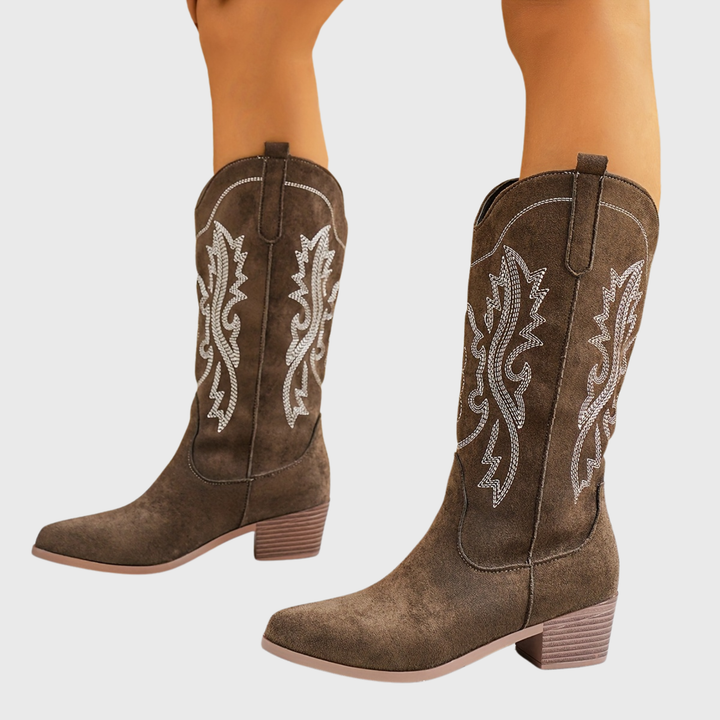 Vivienne | Cowboystiefel mit weitem Schaft bis zur Wadenmitte für Damen