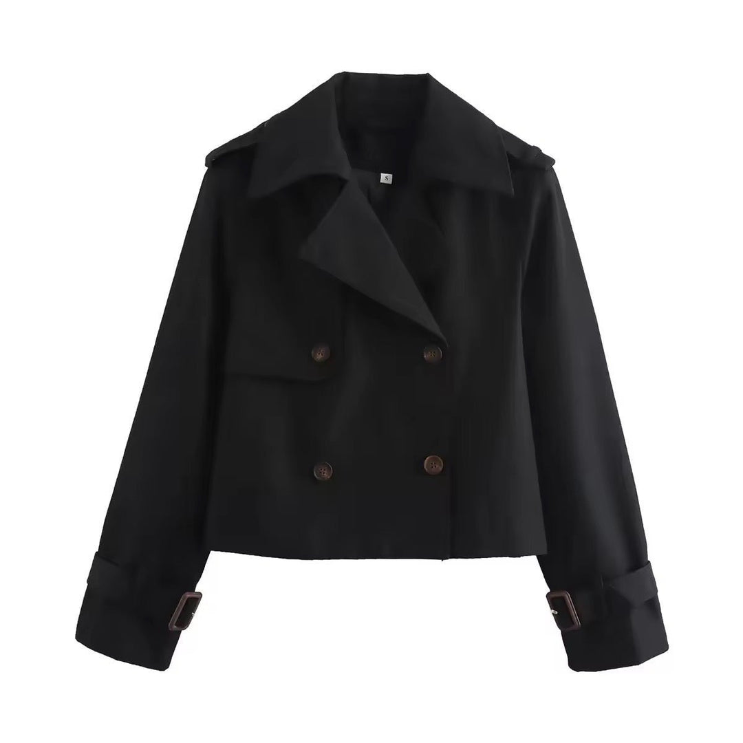 Celeste | Trench corto doppiopetto elegante da donna