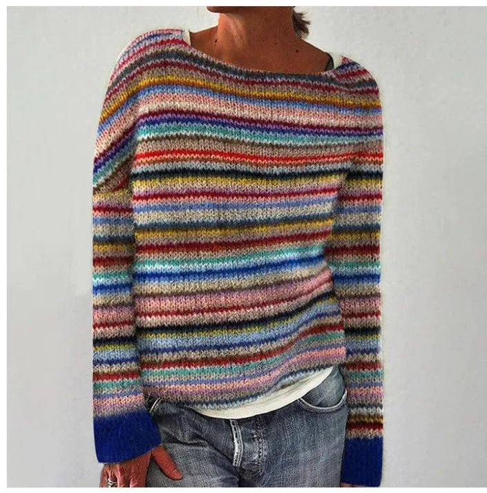 Sienna | Retro Striped Knit Sweater