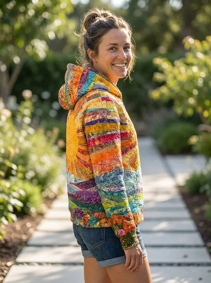 Clara | Sunrise Hoodie – Vibrant Design for Women