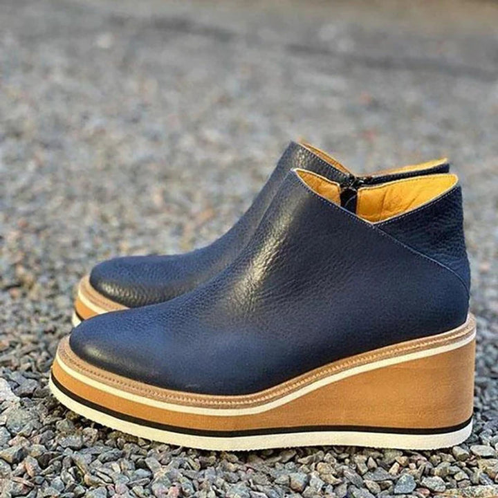 Celestria | Stivaletti da donna eleganti con zeppa, platform e cerniera