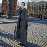 Rowan | Trench maxi doppiopetto oversize ed elegante da donna