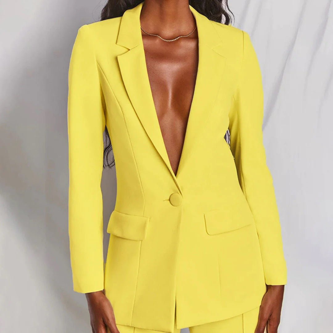 Lemora | Farbenfrohes tailliertes Damen-Set aus Blazer und Hose