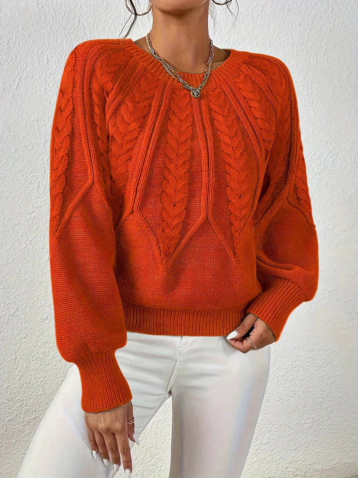 Aurielle | Elegante maglione da donna a trecce traforate