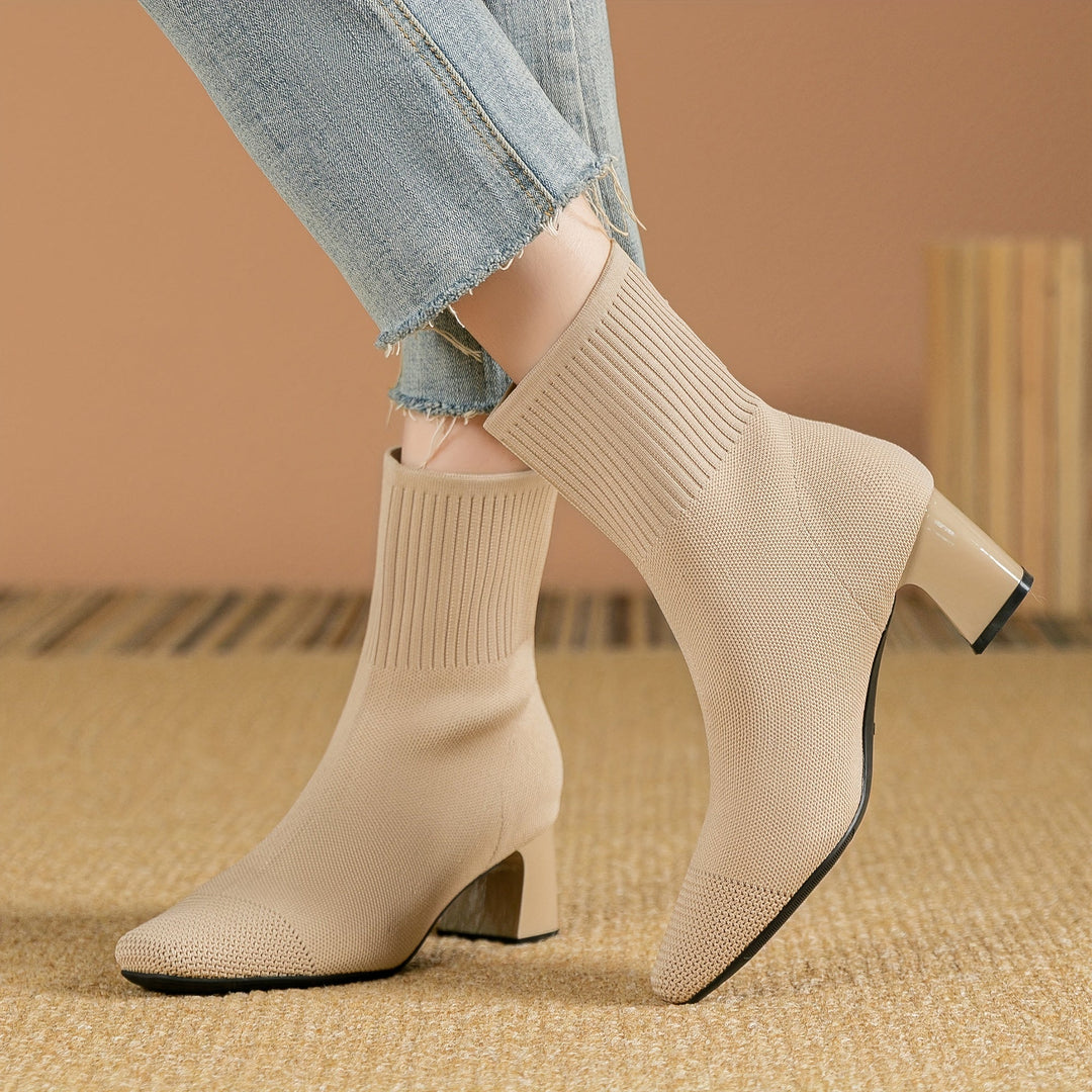 Elowen | Elegante Stretch-Strick-Stiefeletten für Damen