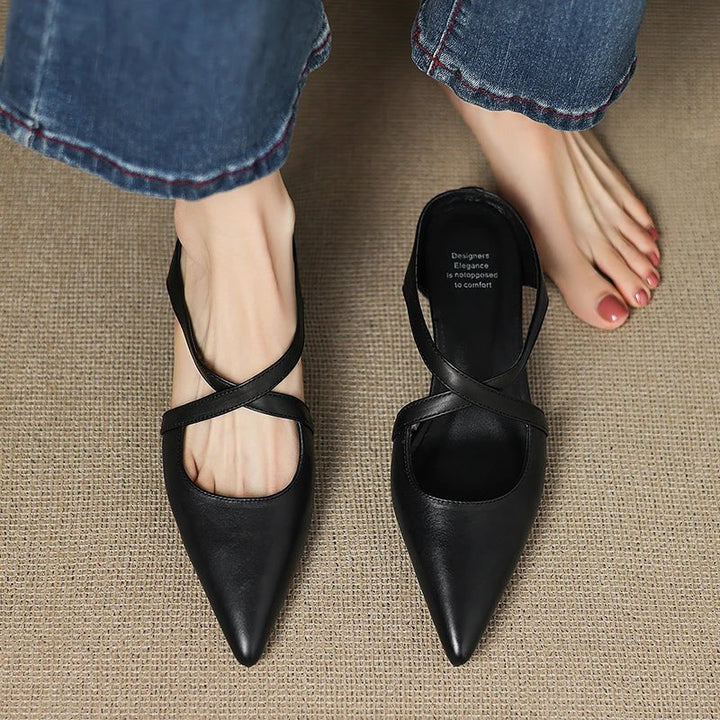 Celestia | Mules con cinturini incrociati e punta affusolata