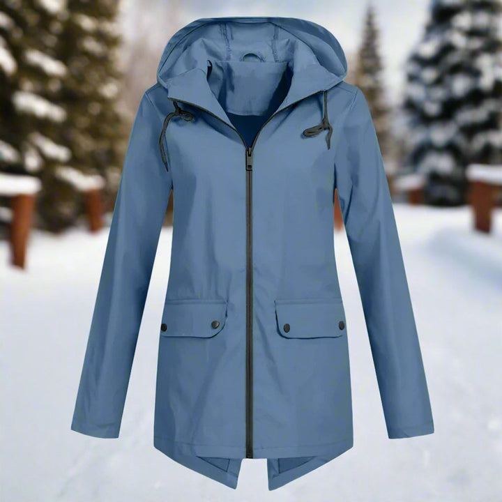 Iris | Elegante wasserdichte Regenjacke mit Kapuze für Damen