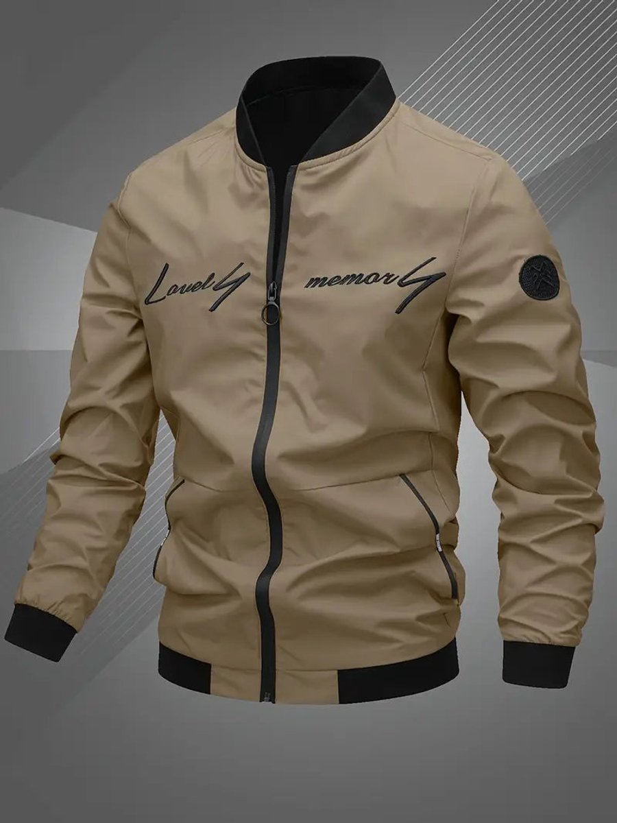 Mariselle | Men's Casual Regular-Fit Polyester Bomber Jacket