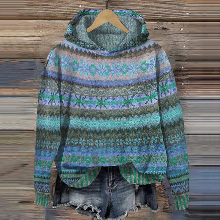 Paola | Ethnic Hooded Sweater – Cozy Style for Women